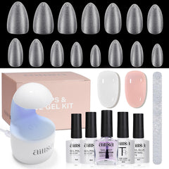 Kit de uñas AILLSA con luz ultravioleta para endurecer y dar brillo.