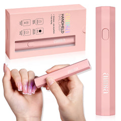 Lámpara UV AILLSA para uñas portátil rosa, ideal para uso en casa