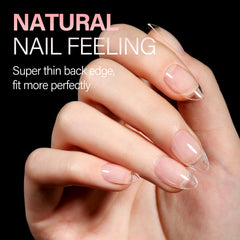 AILLSA tips uñas almendra corto, interior mate para acabado natural.