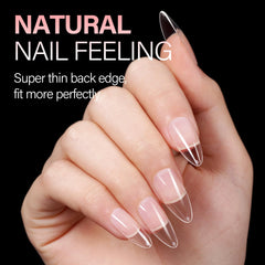 AILLSA tips uñas con borde frontal grueso y base delgada, ajuste estable