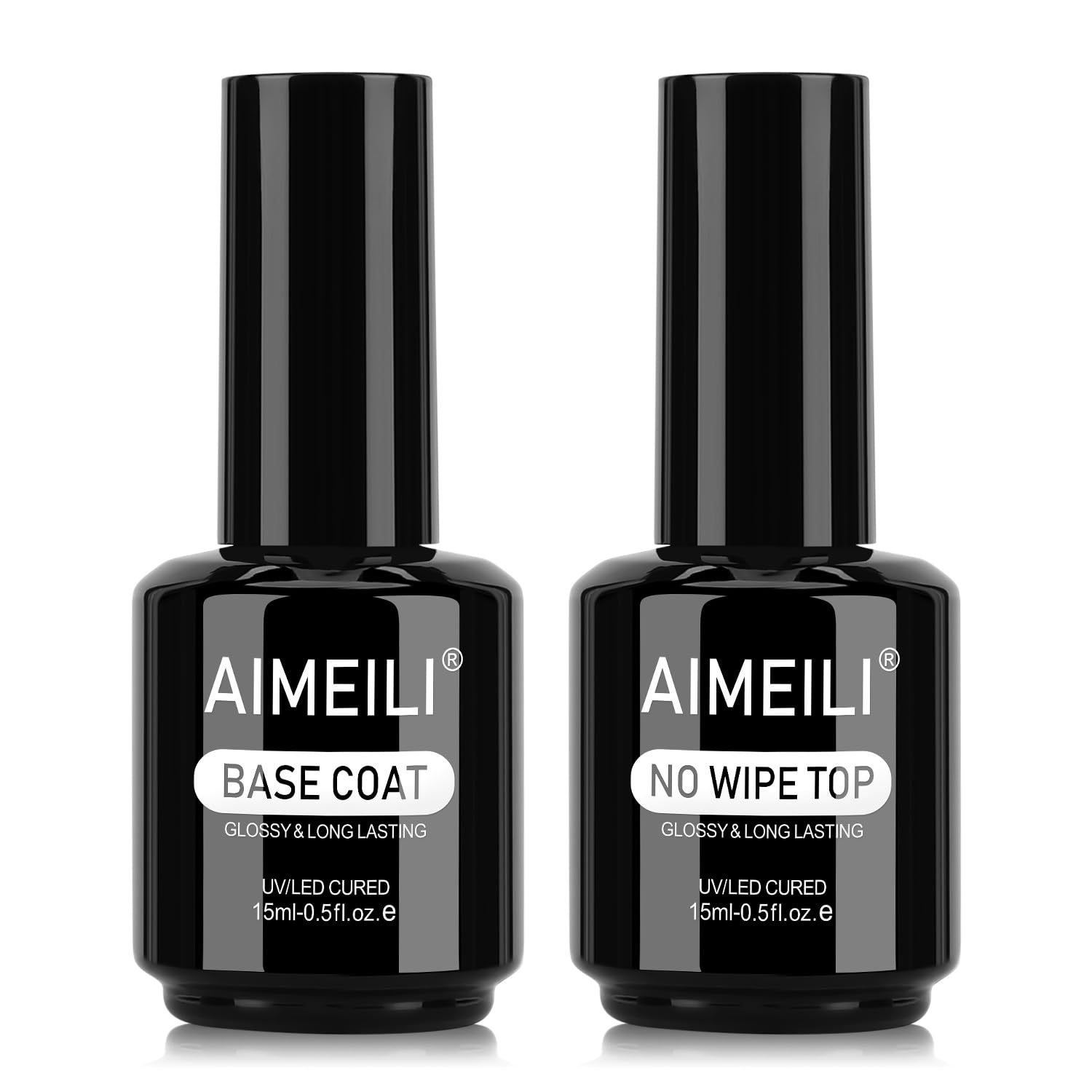 AIMEILI base de gel en acción, adhesión suave y acabado uniforme.