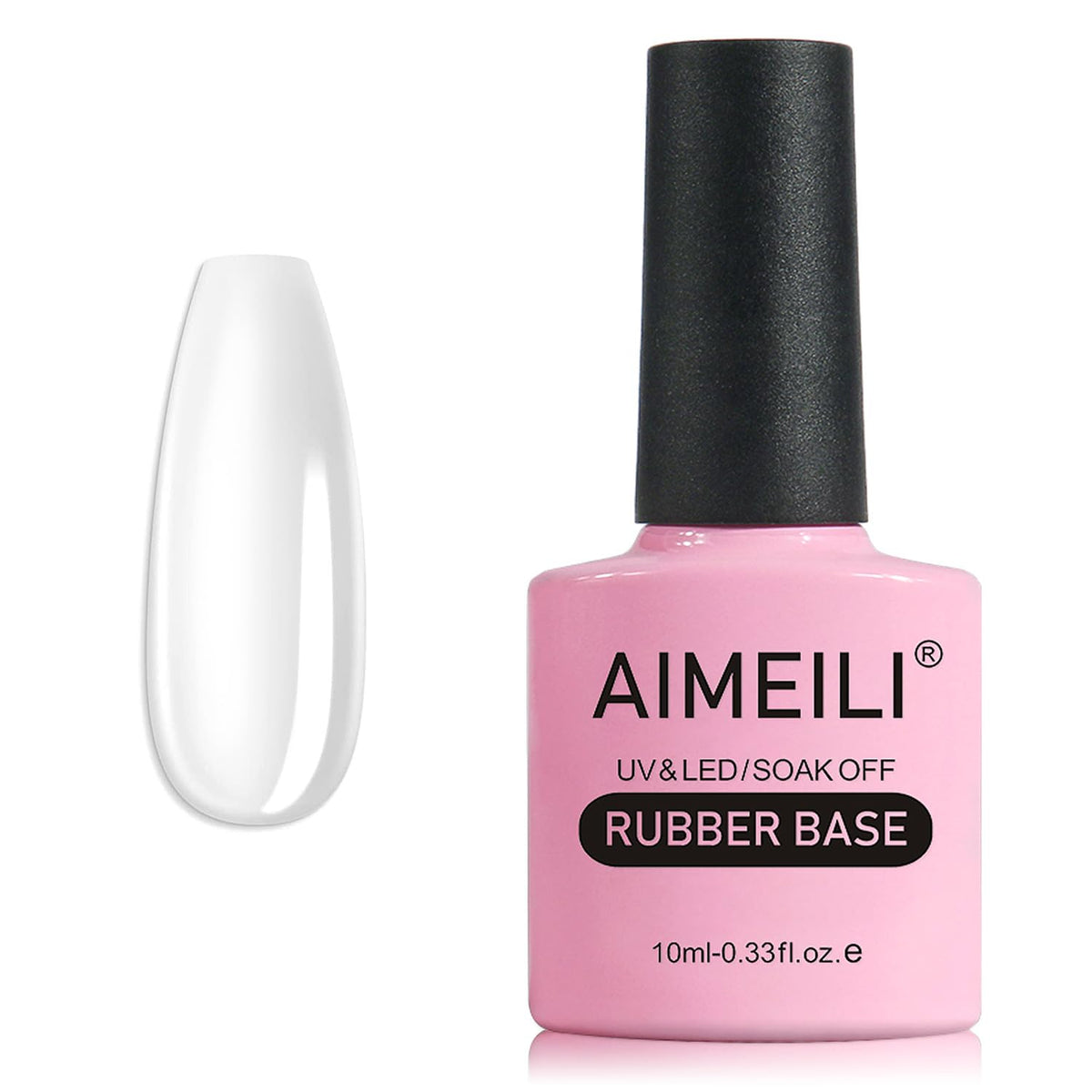 AIMEILI base de gel elastico transparente para aplicacion suave en uñas