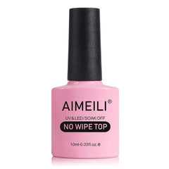 AIMEILI capa superior sin limpieza con brillo duradero en uñas
