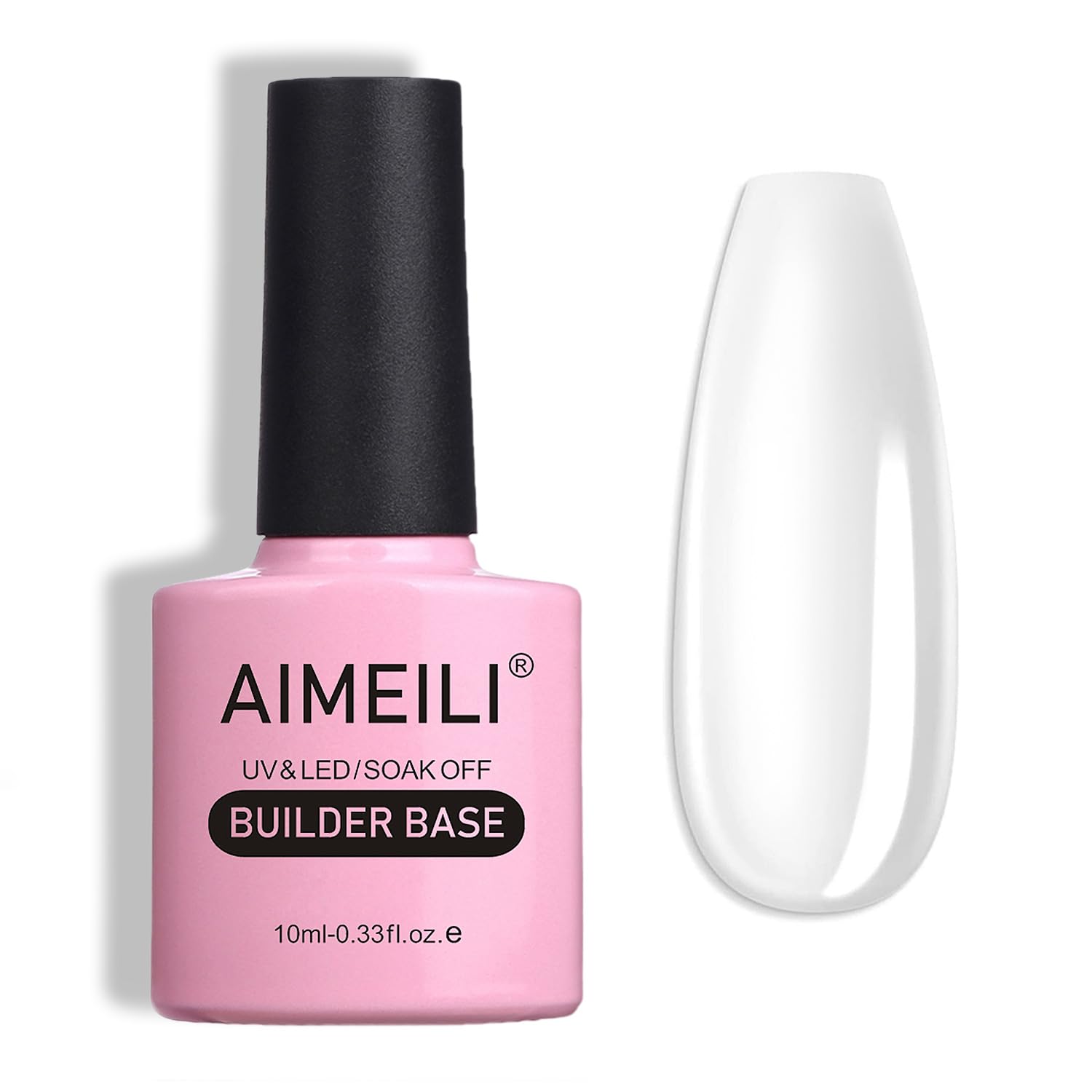 aimeili gel base claro para uñas, base duradera para refuerzo y extensión.