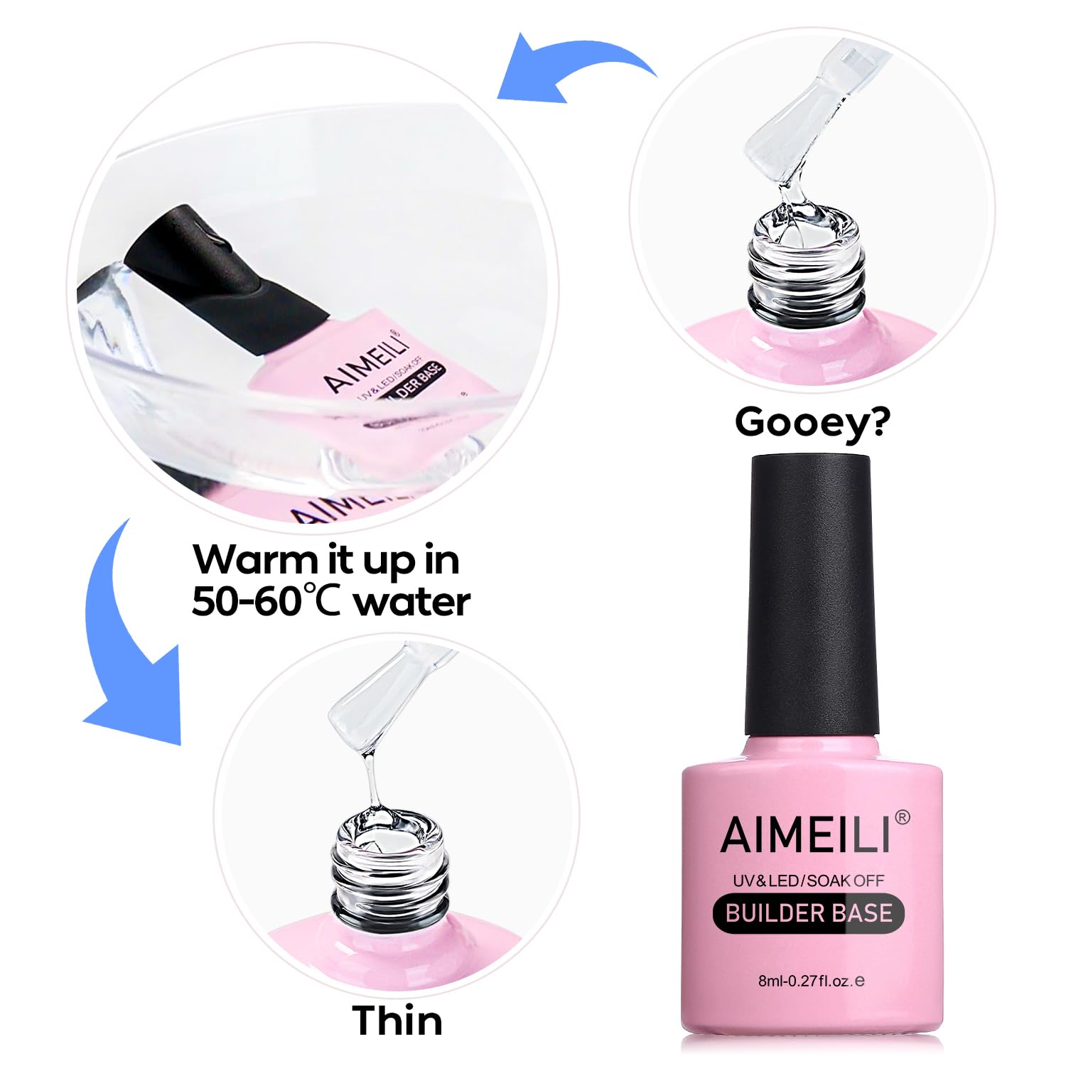 aimeili gel curado con lámpara, fijación rápida para manicura durable.