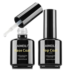 Kit base y capa superior de AIMEILI para una manicura duradera.
