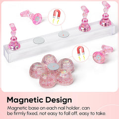 AIMEILI punta de uñas magnéticas 15 unidades para crear y practicar diseños variados.