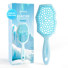 AIMIKE Glacier cepillo desenredante con textura de hielo para rizos definidos