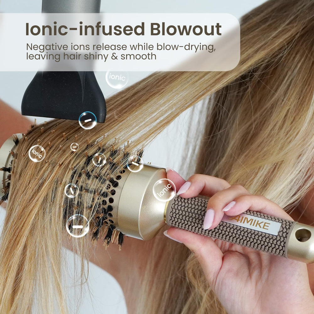 Control del frizz y volumen mejorados con uso regular del cepillo AIMIKE.