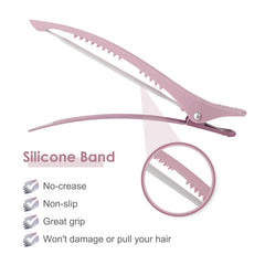 AIMIKE pinzas de sección con silicona, ideal para secado y rizos sin marcas.