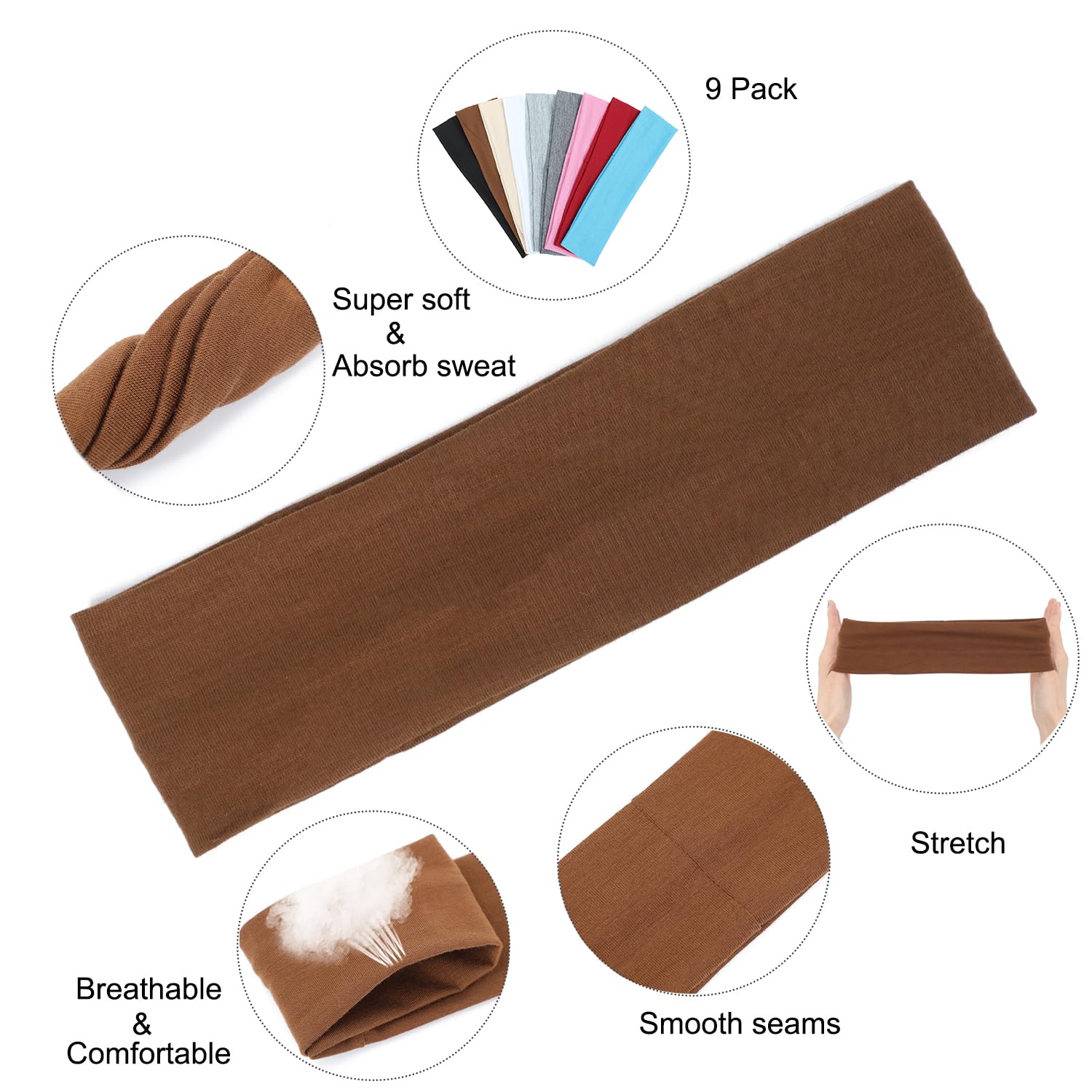 Bandana Ainitops absorbe sudor, manteniendo la frente seca durante entrenamientos.
