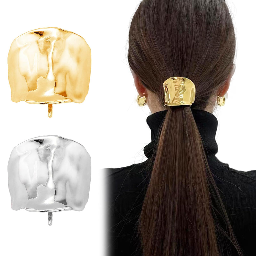 Pinza coleta Ainvhh en oro ofrece sujeción elegante para el cabello.