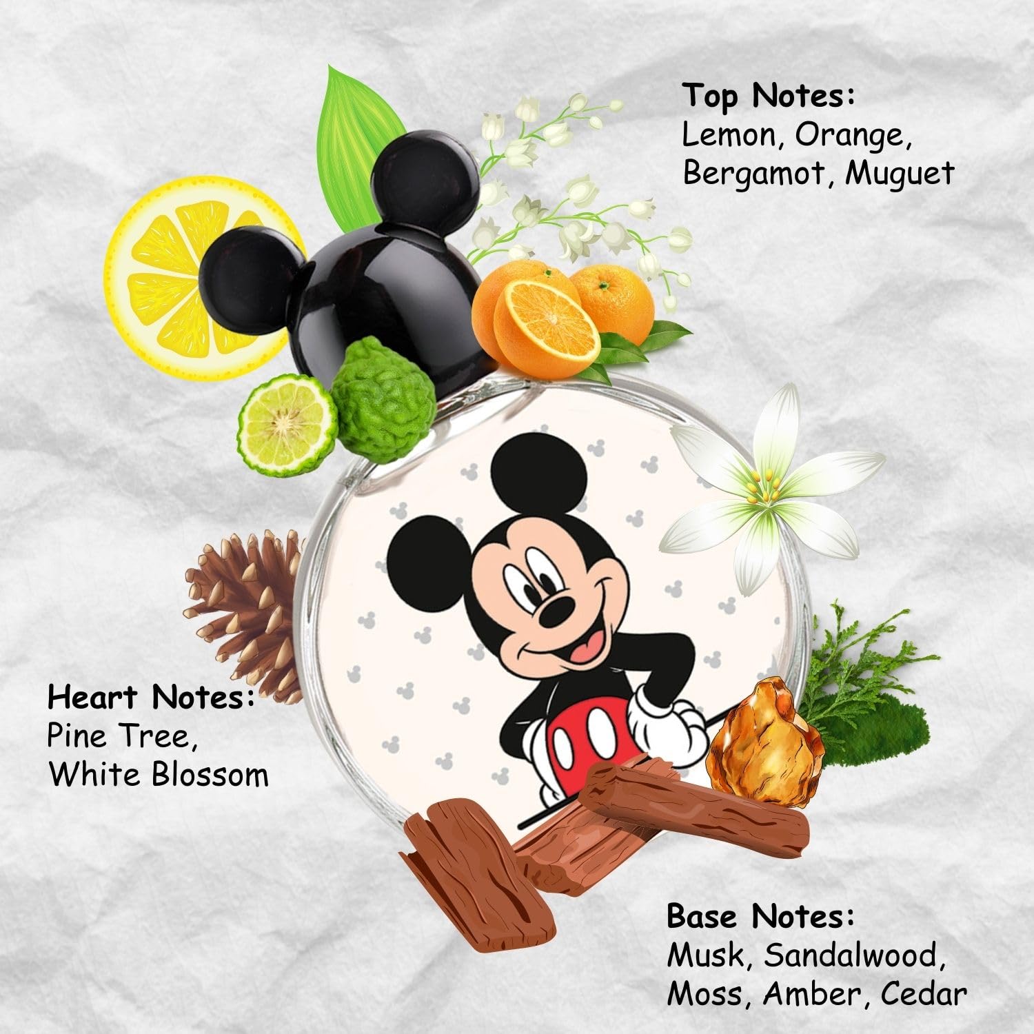Air-Val Mickey Mouse fragancia caja, estuche atractivo para regalo infantil.
