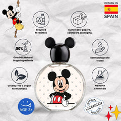 Air-Val Mickey Mouse fragancia pulverizador, perfume juvenil para salidas y juego.