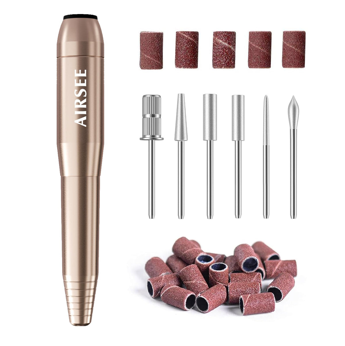 AIRSEE Studio Basic taladro uñas frontal, ideal para iniciar en manicura profesional.