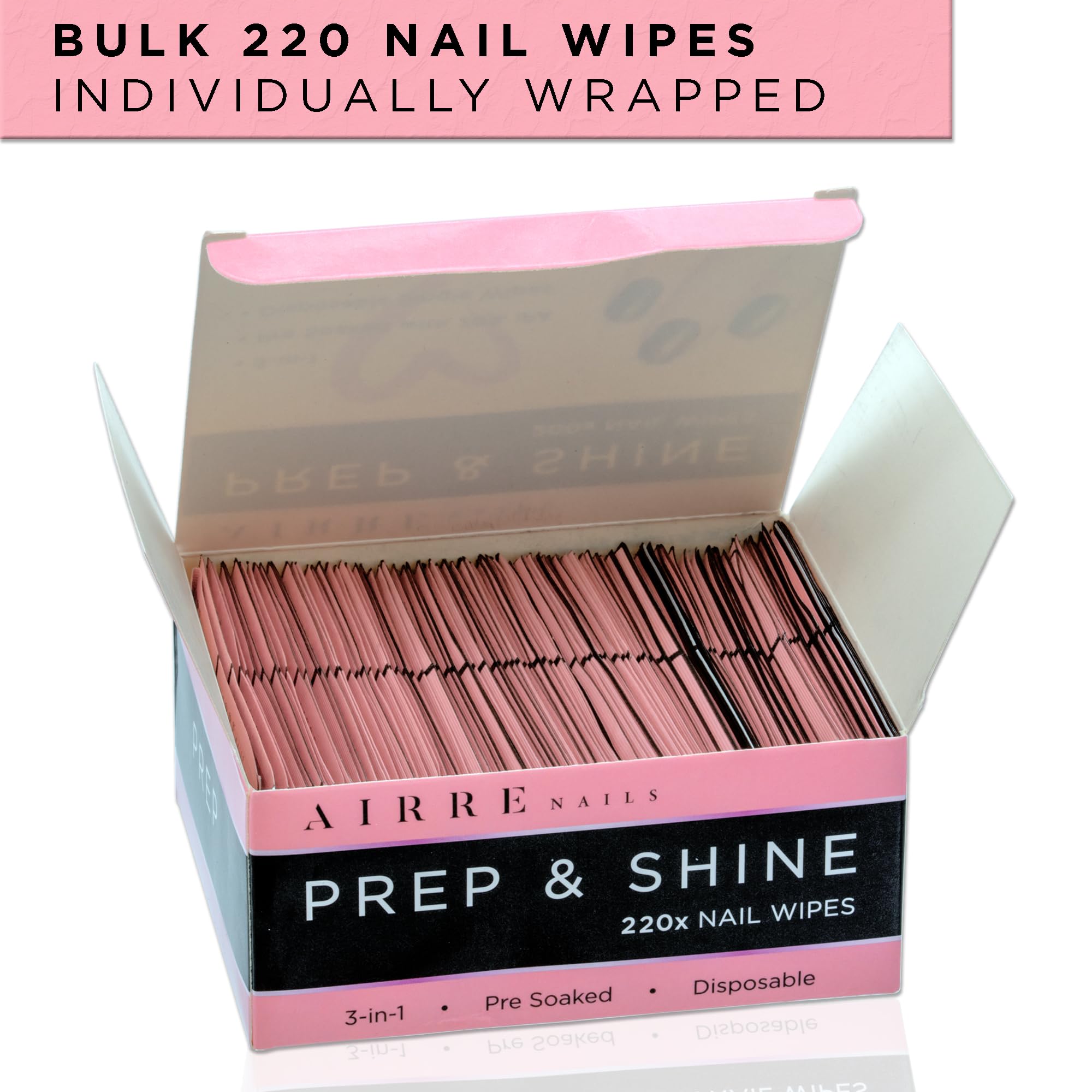 AIRRE NAILS Prep & Wipe acabado limpio con brillo suave