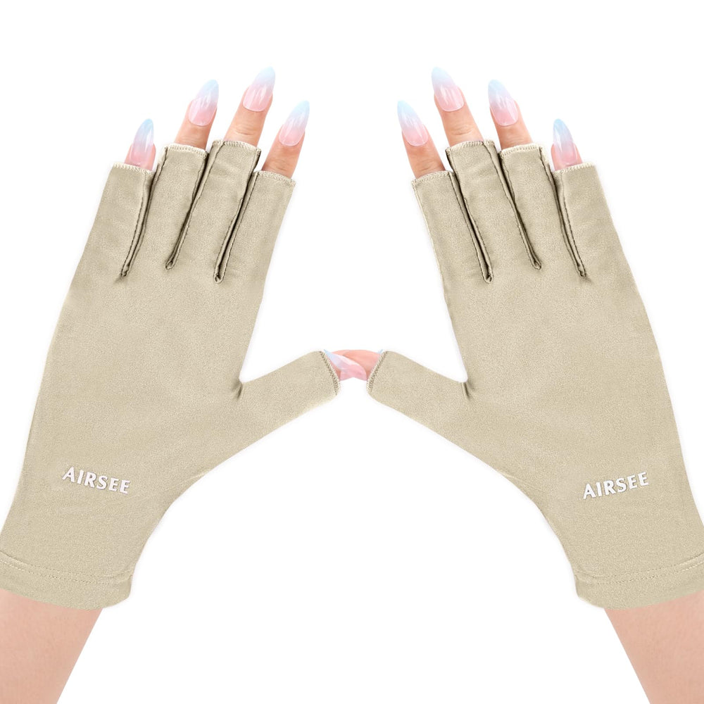 AIRSEE guantes UV para lámpara de uñas protegen la piel durante manicuras