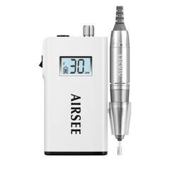AIRSEE E8 blanco frente: agarre cómodo para manicuras prolongadas.