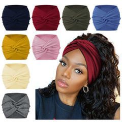 AKTVSHOW diadema turban ancha 7 pulgadas, look elegante para cualquier peinado