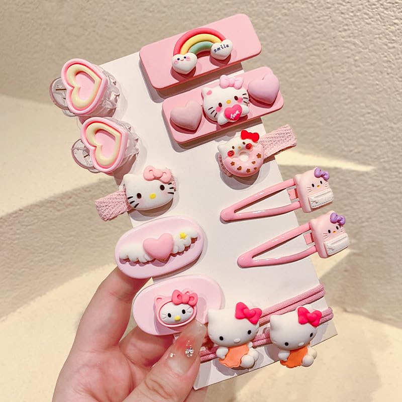 Pinzas Akutoer gatito kawaii para cabello, perfectas para peinados diarios.