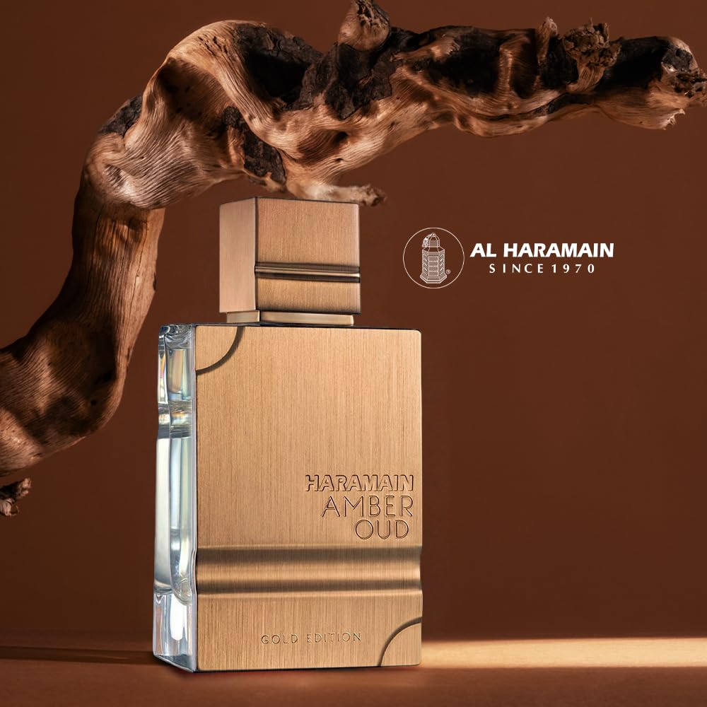 Al Haramain Amber Oud Gold Edition, caja premium para regalo con estuche resistente.