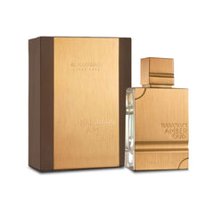 Al Haramain Amber Oud Gold Edition, frasco elegante para un aroma duradero y sofisticado.