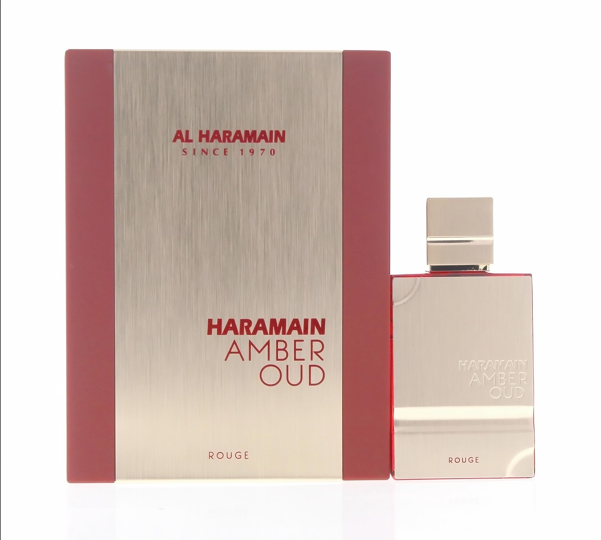 Al Haramain Amber Oud Rouge frasco elegante para uso diario y ocasiones