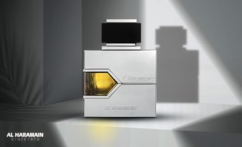Al Haramain L'aventure: etiqueta y aroma amaderado para completar el look.