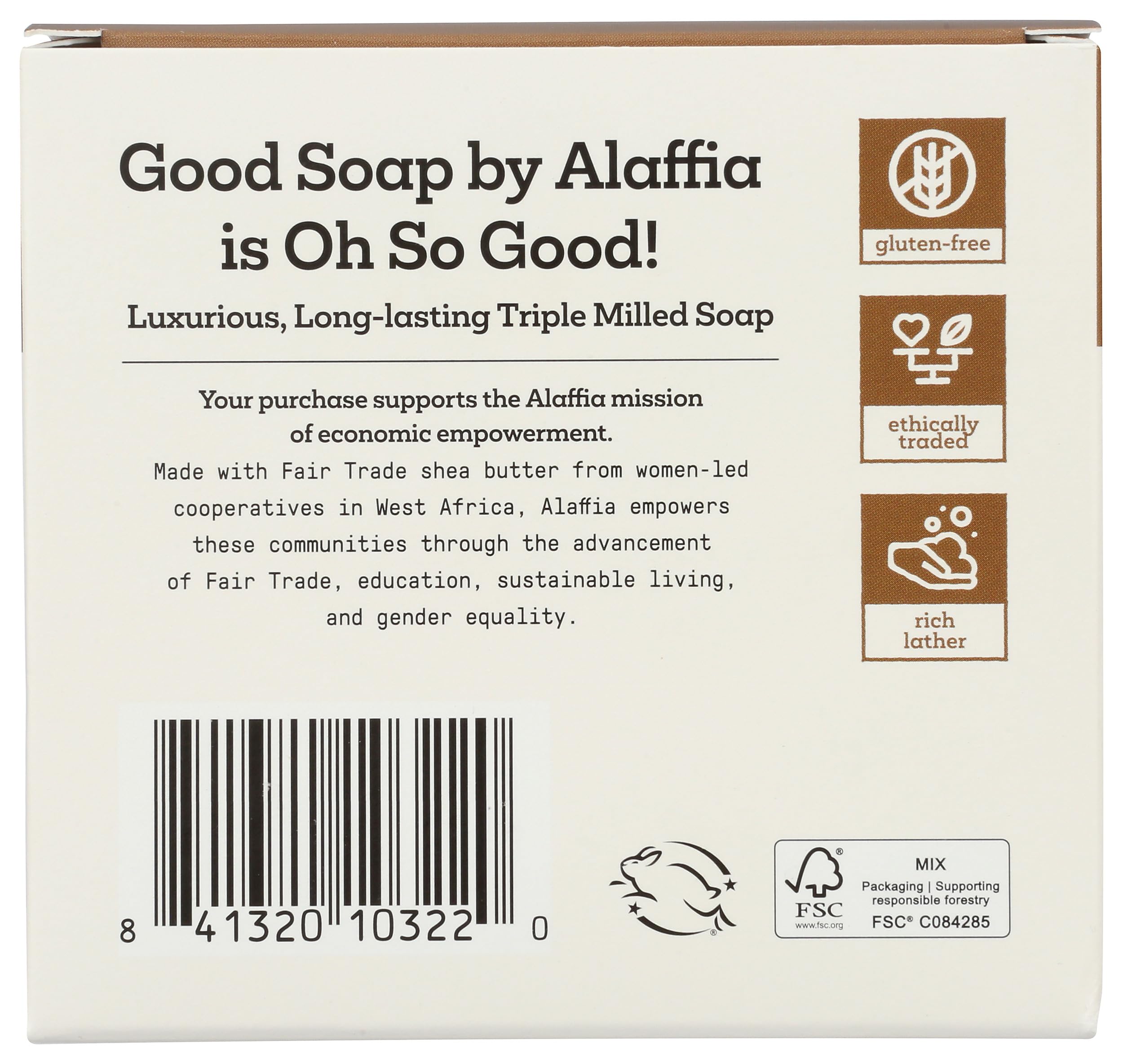 Alaffia jabón coco, aroma tropical, renovación suave en la ducha