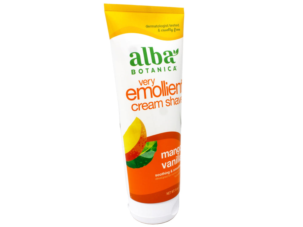 ALBA Botanica Cream Shave Mango Vanilla, aroma tropical perdura durante la sesión.