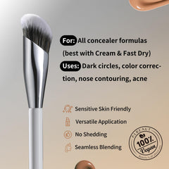 Albeaut brocha correctora con puntas densas y suaves para difuminar.