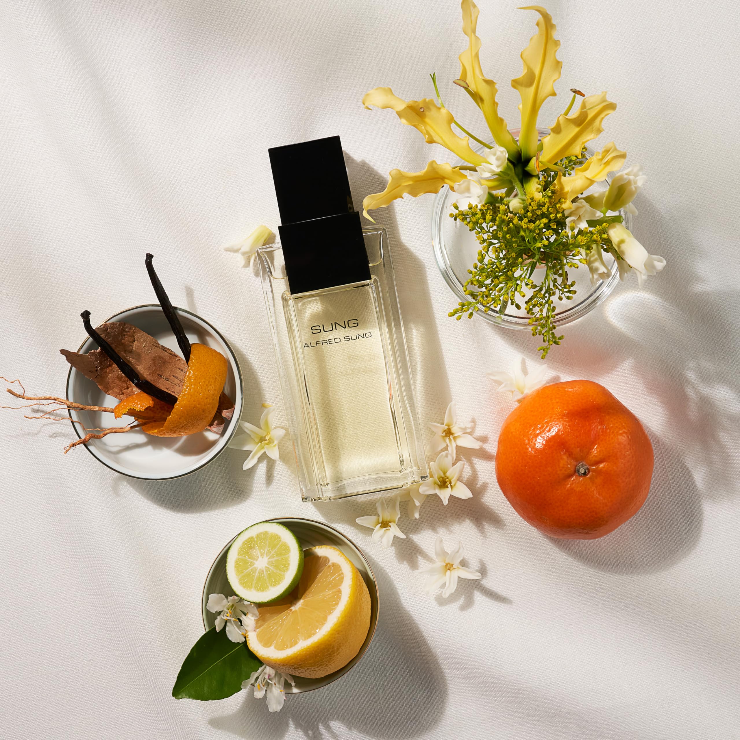 Aplicación de Sung: pulverización suave para un aroma duradero.