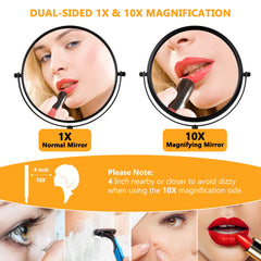 ALHAKIN espejo 8 pulgadas, doble cara para ver el rostro completo con claridad.