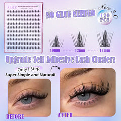 ALICE pestañas autoadhesivas manga diseño wispy: efecto ligero y definido
