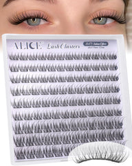 ALICE Pestañas clusters naturales 8-12mm para un look suave y natural.