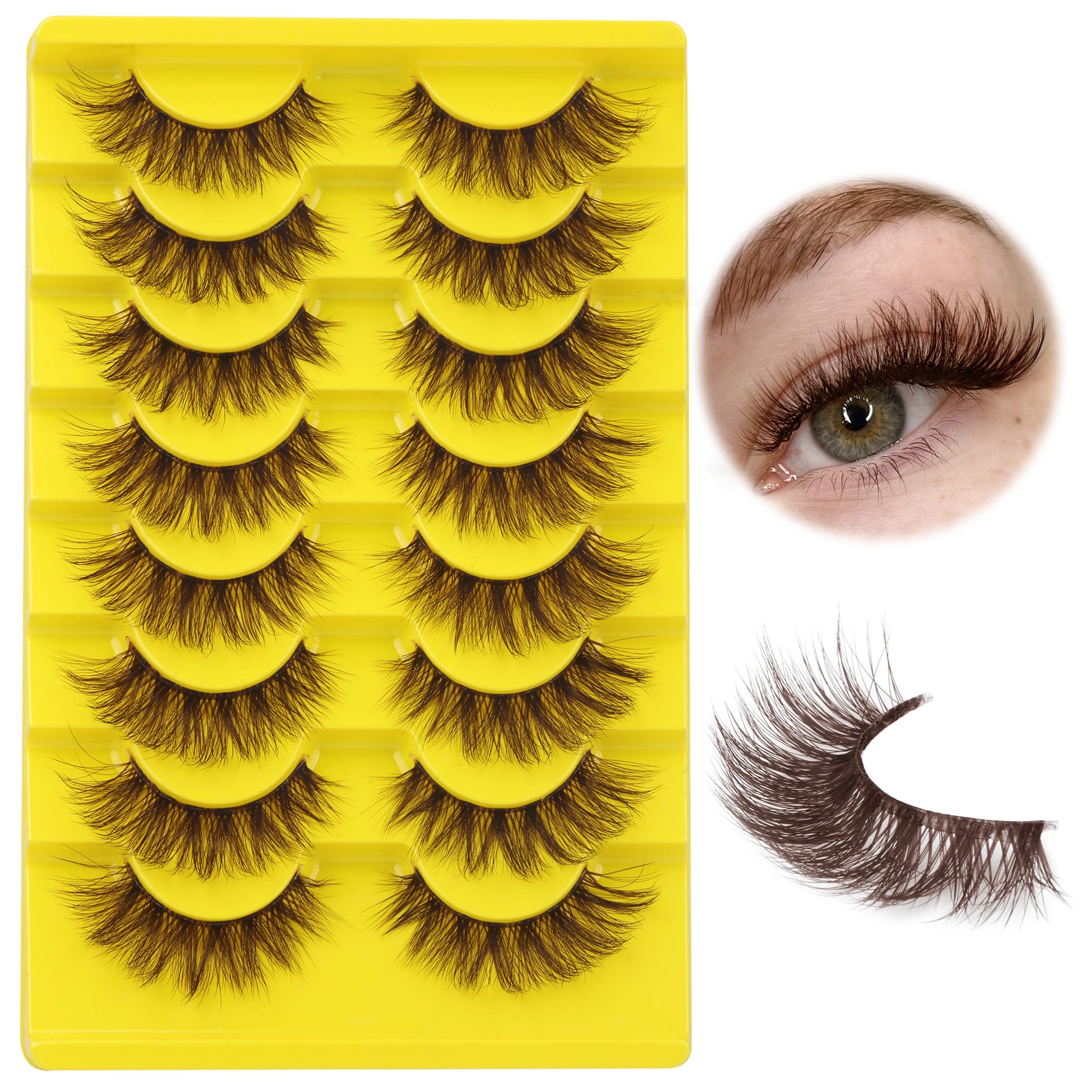 ALICE pestanas marrones con efecto natural para un look suave.