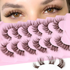 ALICE racimos pestanas 3D marron para efecto voluminoso suave.