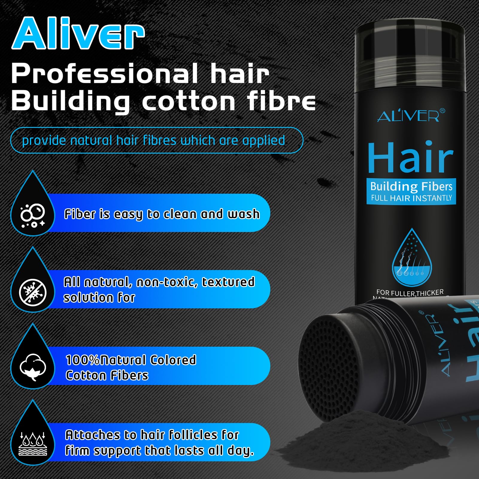 ALIVER: espalda densa para cobertura natural.