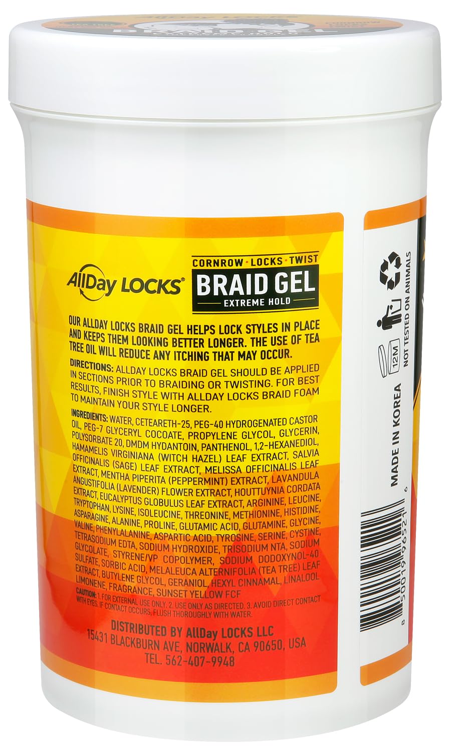 AllDay Locks Braid Gel con firmeza extrema para estilos de trenzas