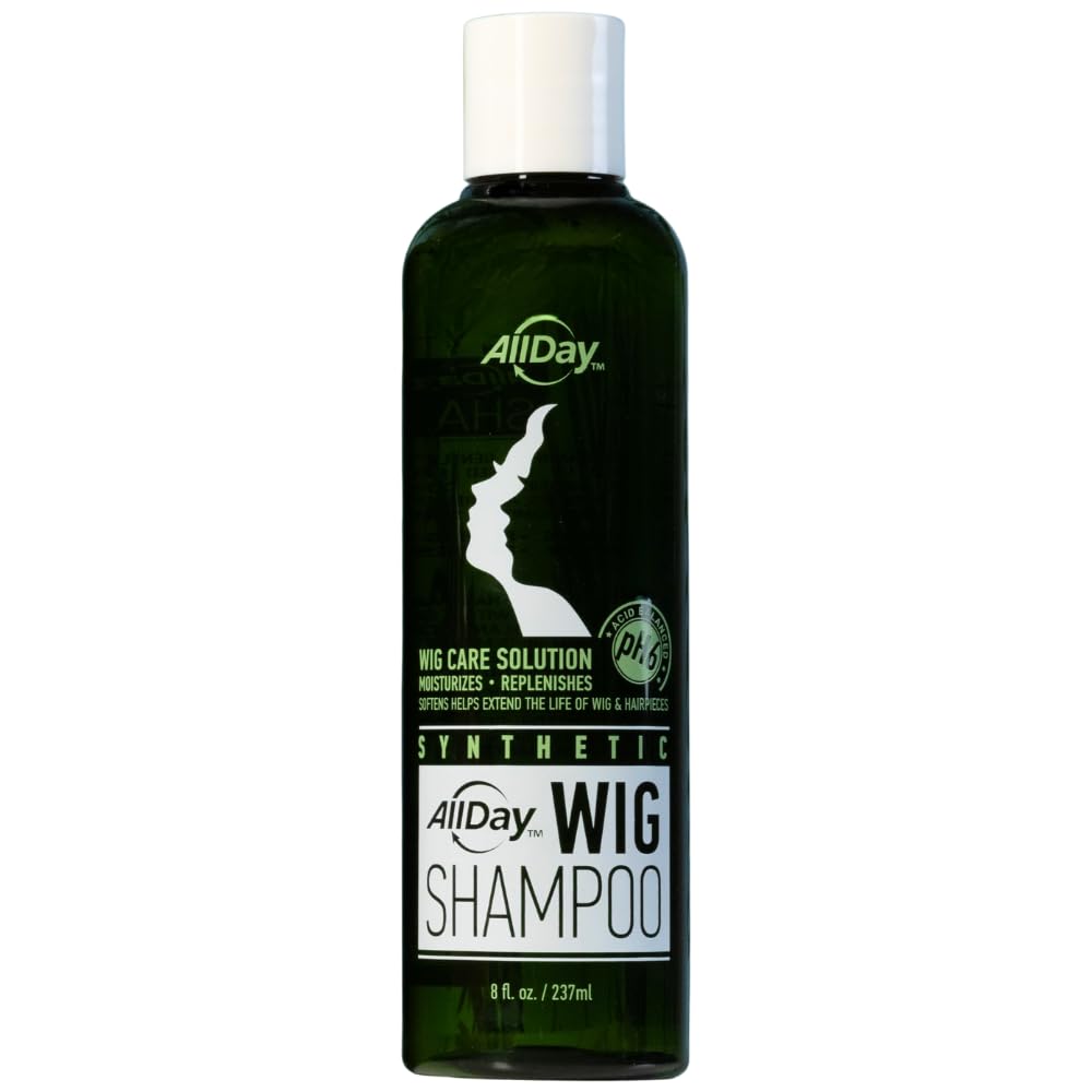 AllDay Locks champú para pelucas sintéticas, botella de 8 oz, aroma agradable