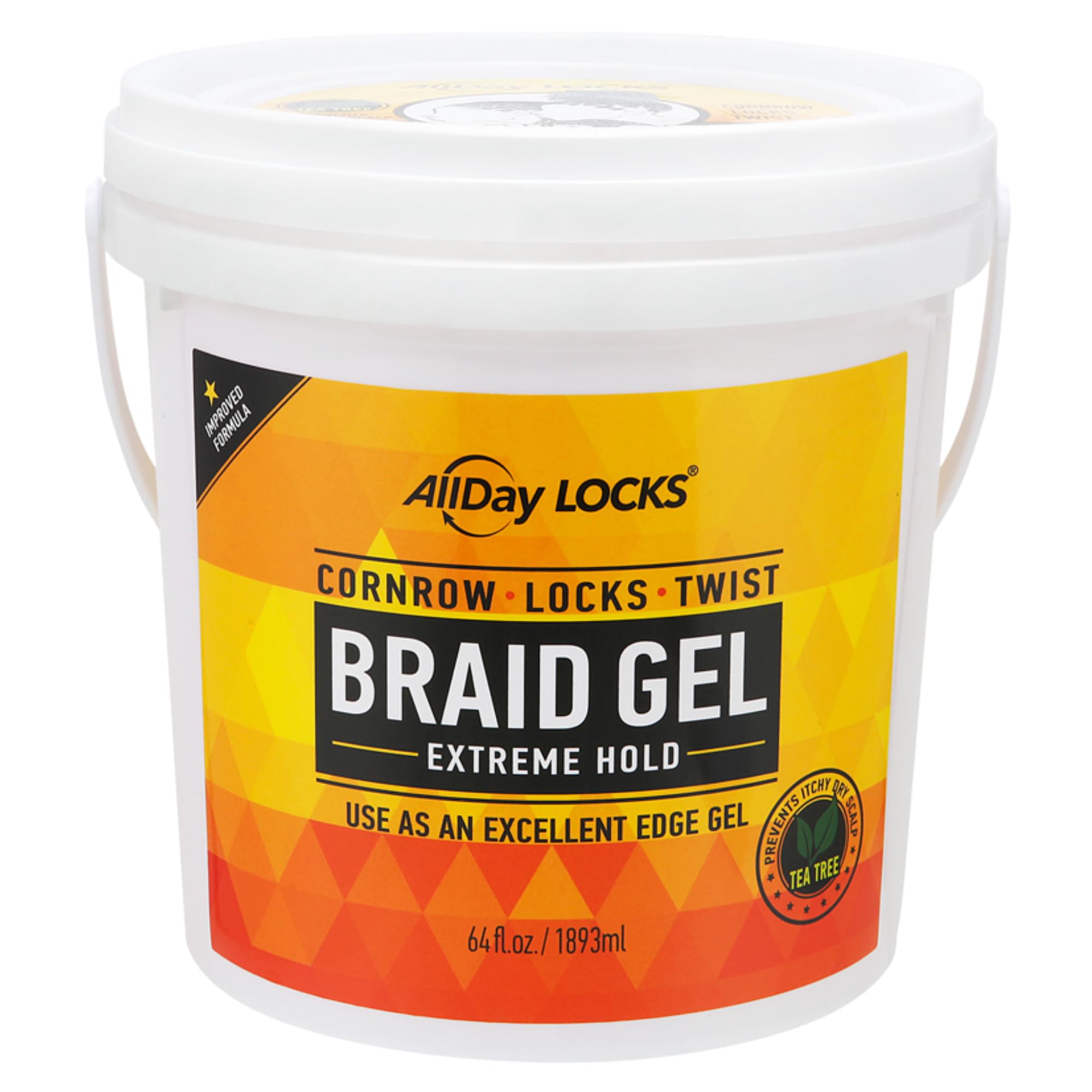 AllDay Locks Gel para trenzas, cubo: fijación extrema para peinados duraderos.