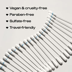 Mascara removal close-up showing gentle but effective swab use