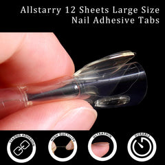 Allstarry aplicación de tapas adhesivas para uñas, mani rápida.