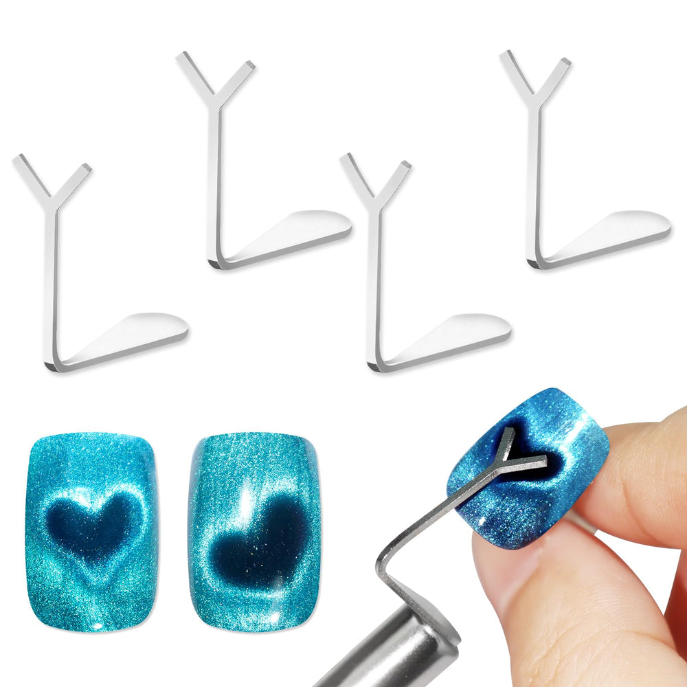 Allstarry imán ojo de gato con guía en Y para crear corazones definidos en uñas.
