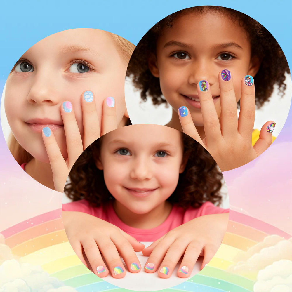 Allstarry kit de uñas postizas, conjunto de juegos creativos para niñas