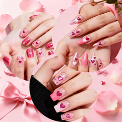 Allstarry pegatinas de uñas con corazones blancos para estilos limpios.
