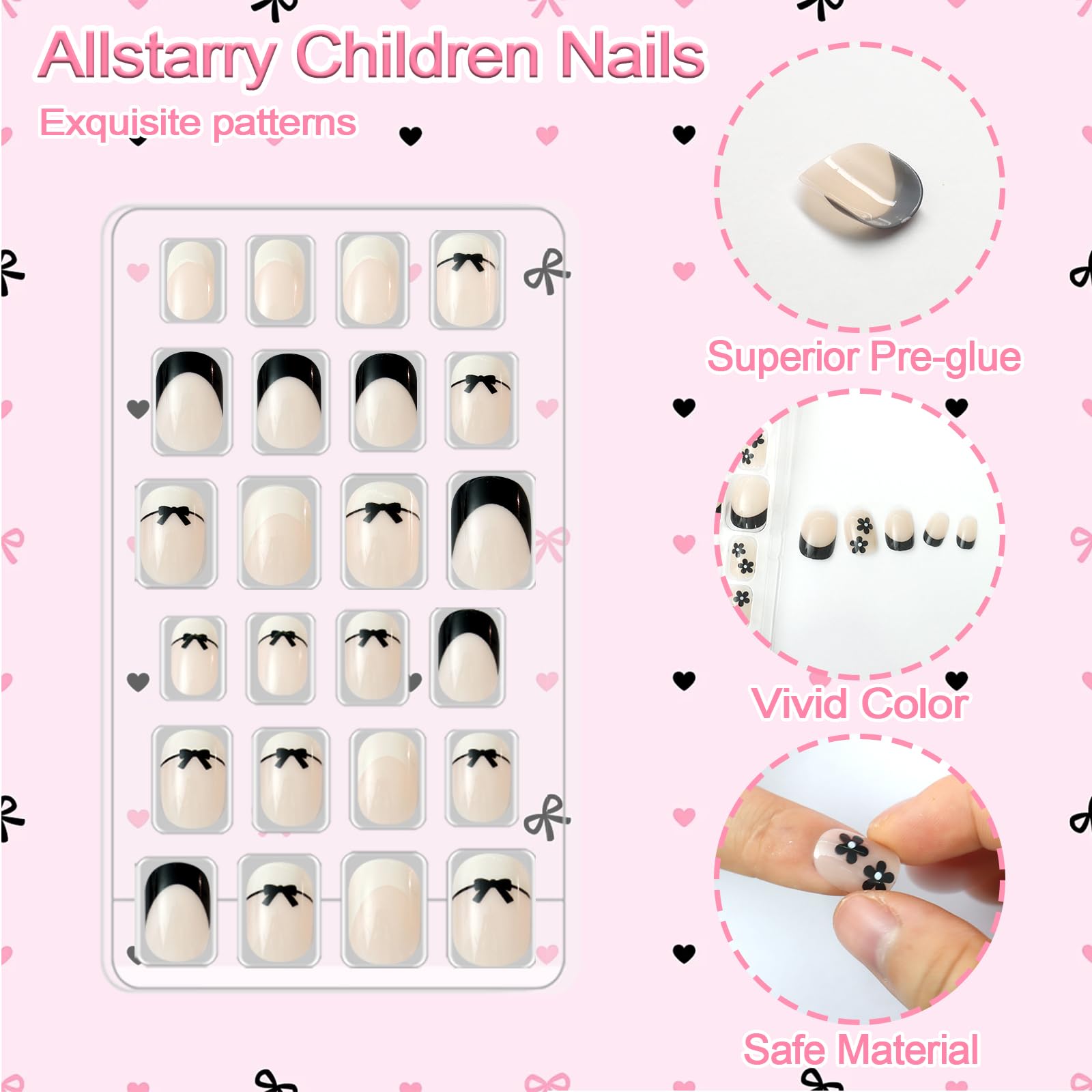 Allstarry uñas ABS seguras y duraderas para manos infantiles.