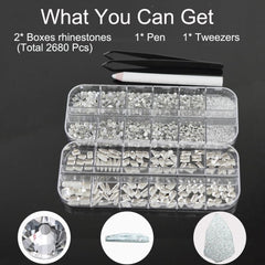 ALOCIAM formas variadas de cristales para uñas para efectos 3D llamativos.