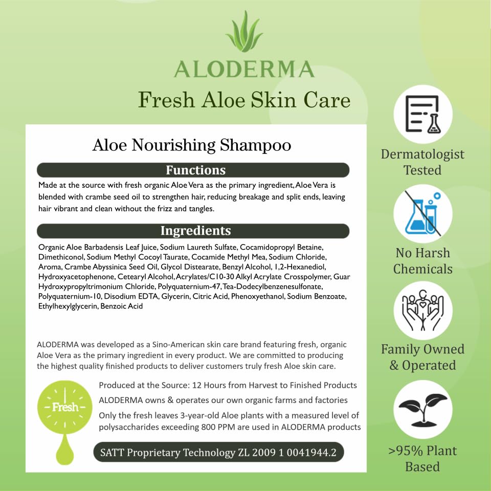 Cabello suave tras usar Aloderma Aloe Nourishing Shampoo