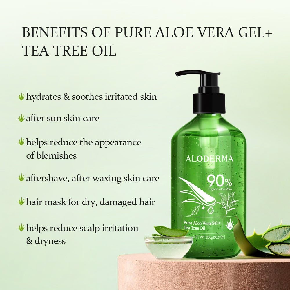 Aloderma gel Aloe: aplicación suave en la piel para calmar irritaciones ligeras.